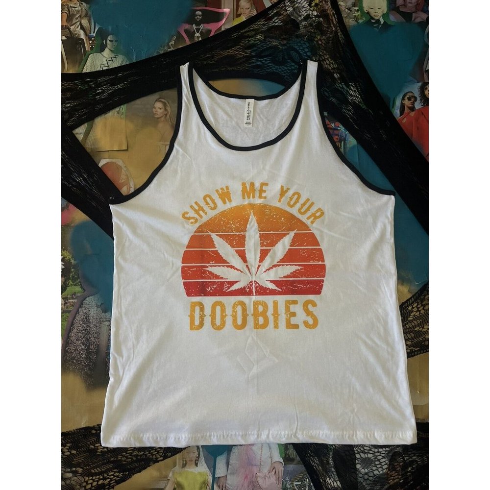 2/$25 Show me your doobies mens tank top